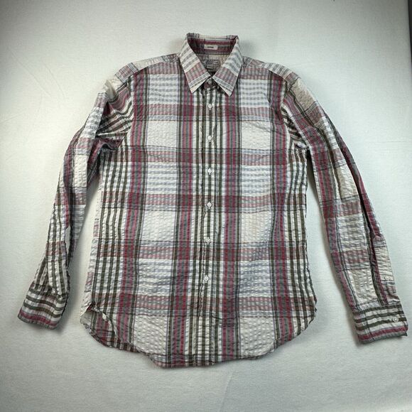 Wallace & Barnes Other - Wallace & Barnes Shirt Mens Medium Multi Plaid Seersucker Long Sleeve Button Up